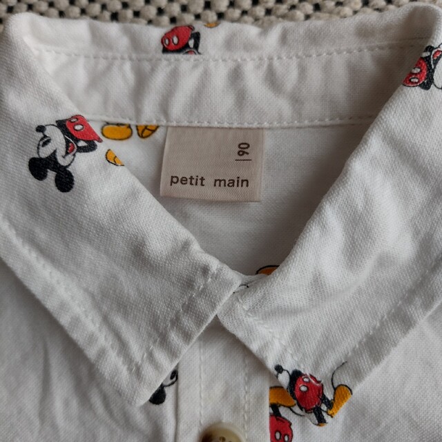 petit main(プティマイン)の最終値下げpetit mainミッキーシャツ キッズ/ベビー/マタニティのキッズ服男の子用(90cm~)(ブラウス)の商品写真