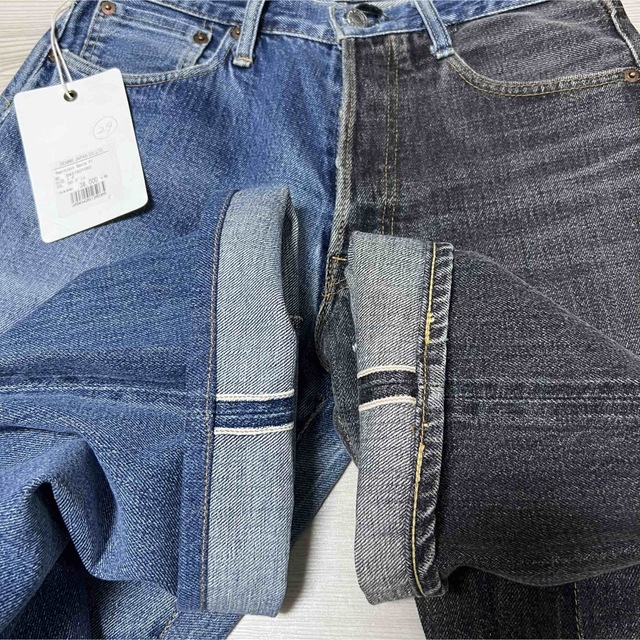 未使用タグ付き! DENIME RE:PROJECT 青×黒 再構築デニム! 未使用タグ付き! DENIME RE:PROJECT 青×黒 再構築デニム!