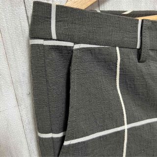 INED - 美品!INÉD 大判チェックテーパードパンツ!ストレッチ!日本製