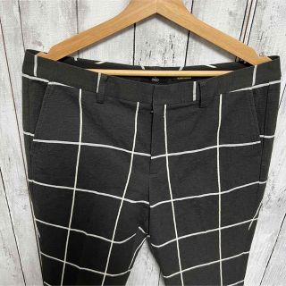 INED - 美品!INÉD 大判チェックテーパードパンツ!ストレッチ!日本製