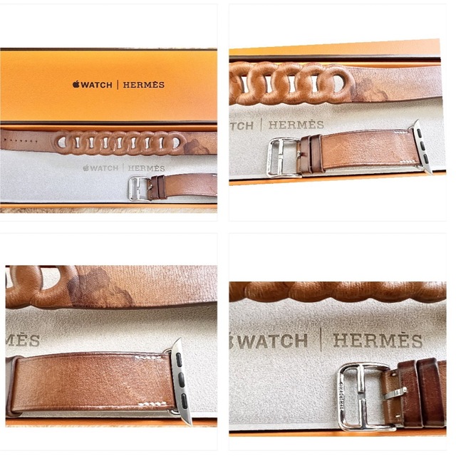 Apple Watch HERMES series7のレバーバンドのみ！メンズ