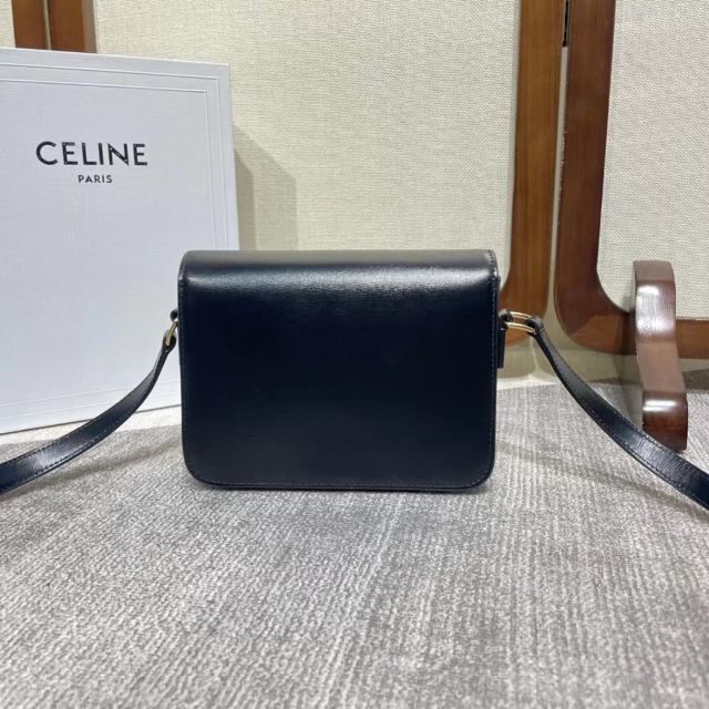 信頼】 celine - セリーヌ ティーン トリオンフバッグ ブラック