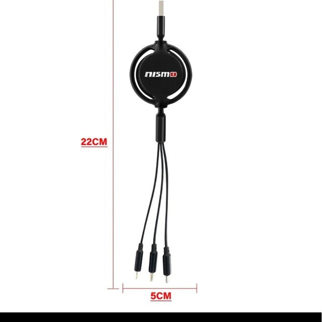 BMW(ビーエムダブリュー)のMINIクーパー3in1携帯充電ケーブル現品限り スマホ/家電/カメラのスマートフォン/携帯電話(バッテリー/充電器)の商品写真