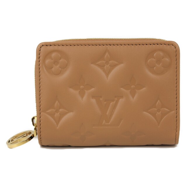 LOUIS VUITTON ポルトフォイユ･ルー M81673 Camel ラムレザー レディース ウィメンズ 人気 ブランド LV 財布 二つ折り モノグラム･パターン エンボス加工松前R56号店