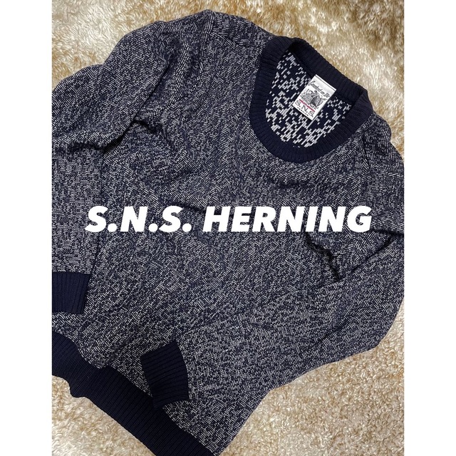 【S.N.S. HERNING】定価約70%OFF 美品 モザイクニット