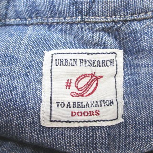 URBAN RESEARCH(アーバンリサーチ)のURBAN RESEARCH 長袖 デニムシャツ 38 青系 ブルー ボタン レディースのトップス(シャツ/ブラウス(長袖/七分))の商品写真