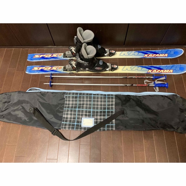 スキー4点セット ジュニア レディース スキー板 ブーツ ポール
