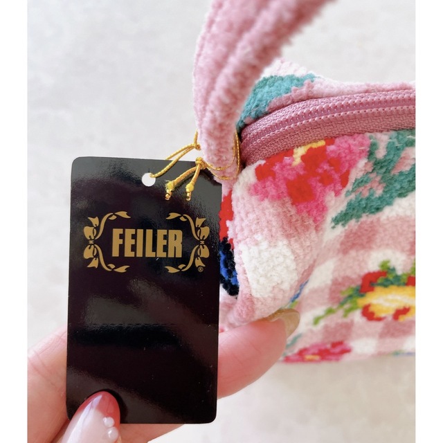 FEILER(フェイラー)のフェイラー　ポーチ　ハイジチェック　ピンク レディースのファッション小物(ポーチ)の商品写真