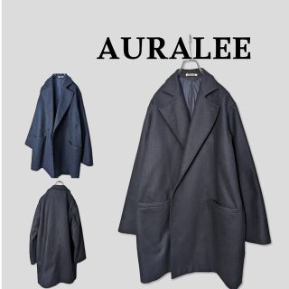 オーラリー(AURALEE)のAURALEE LIGHT MELTON OVER COAT - Navy(チェスターコート)