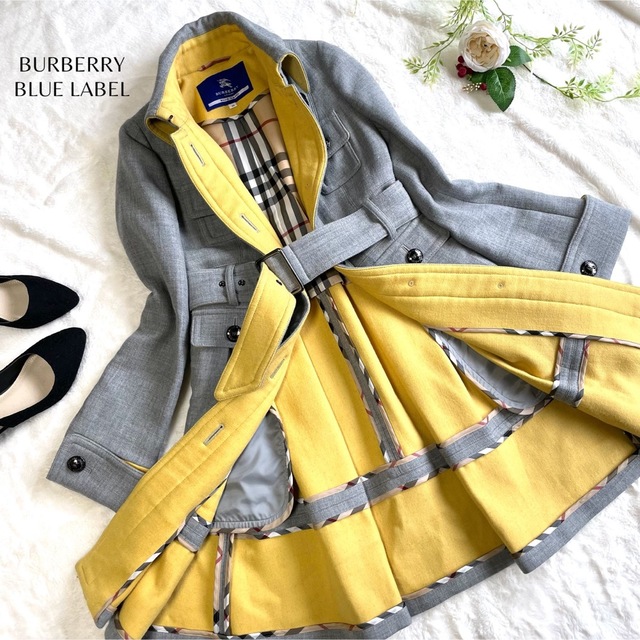 正規激安 フリル Burberry ウールコート バーバリー ウールコート