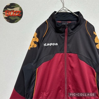 カッパ(Kappa)のkappa カッパ　トラックジャケット　ジャージ　Lサイズ　ローマカラー　黒(ジャージ)