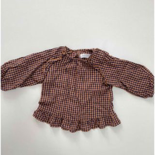 ザラキッズ(ZARA KIDS)のzara kids チェックブラウス(ブラウス)