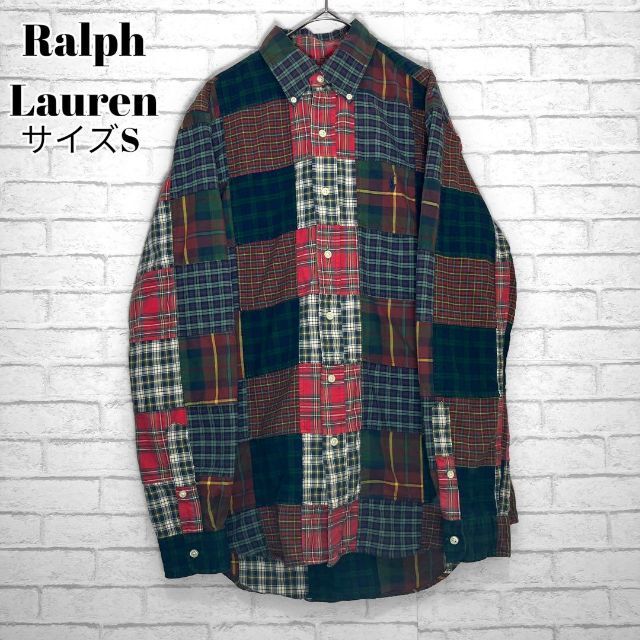 Ralph Lauren - 圧巻のパッチワーク柄 ラルフローレン ネルシャツ『S