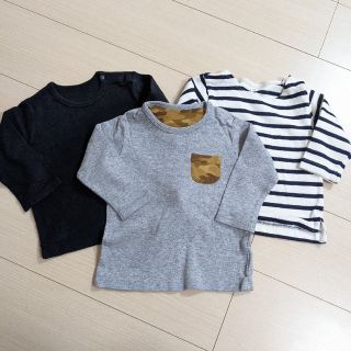 ユニクロ(UNIQLO)の3点セット　ロンT　80(シャツ/カットソー)