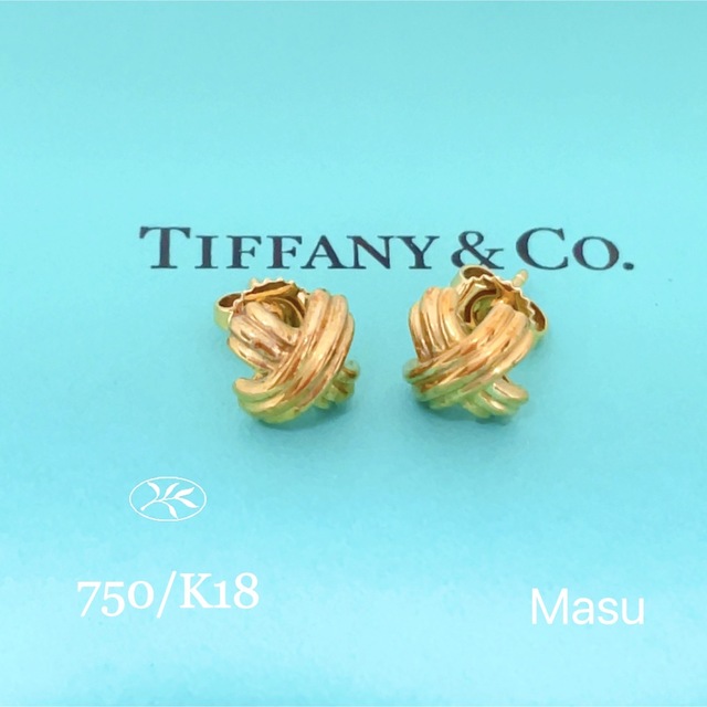 特別セーフ & Tiffany Co. TIFFANY&Co.ティファニーシグネチャークロスピアスK18 - ピアス