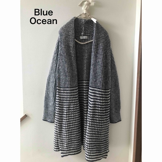 みーこ様専用　Blue Ocean ニットコート レディースのジャケット/アウター(ニットコート)の商品写真