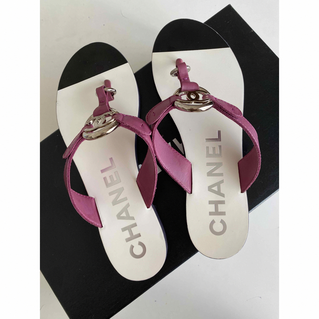 CHANEL - シャネルCHANEL サンダル レザー トングの通販 by rara's