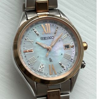 専用です。未使用/SEIKO ルキア/白蝶貝ダイヤモンド入/ソーラー腕時計