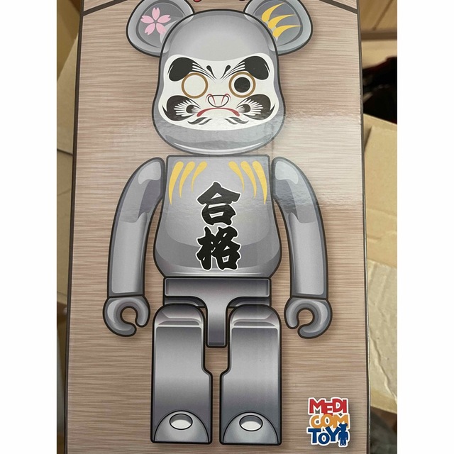 BE@RBRICK 達磨 合格 銀メッキ 400％