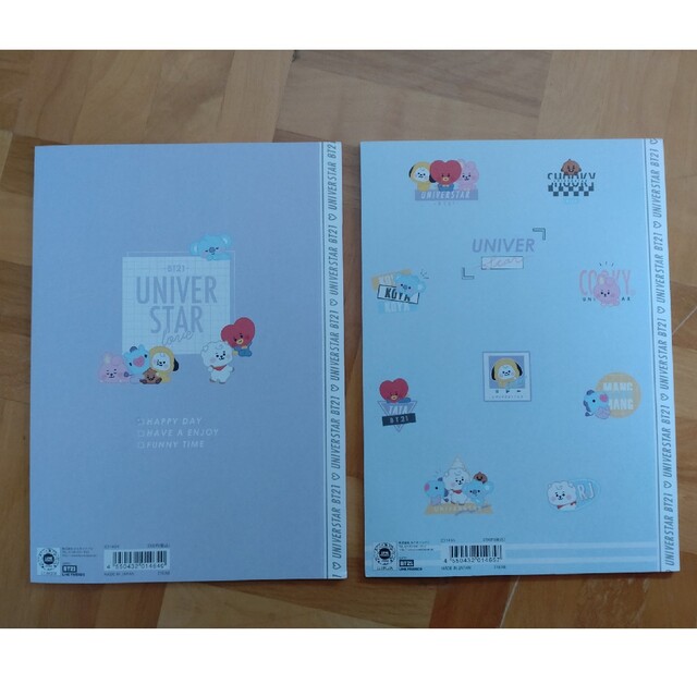 BT21(ビーティーイシビル)のBT21 UNIVERSTAR ノート(6.5mm罫)2冊セット エンタメ/ホビーのタレントグッズ(アイドルグッズ)の商品写真