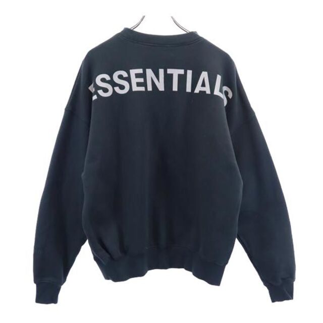 エッセンシャルズ 裏起毛 バックロゴプリント スウェット XS 黒 ESSENTIALS FEAR OF GOD メンズ   【230129】