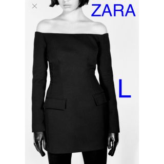 ザラ(ZARA)のZARA新品タグつき　オフショルダー ワンピース(ミニワンピース)