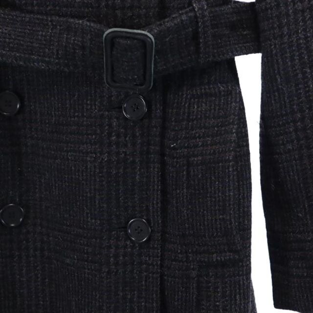 Paul Smith - ポールスミス ロング チェック柄 コート 40 黒×茶×紺