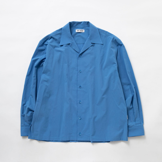 ttt_msw 23ss  Open Collar Shirt (Blue)