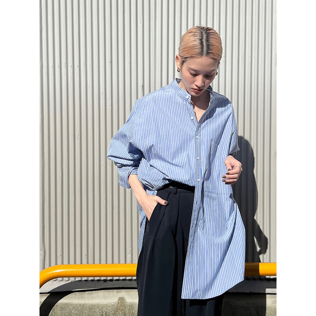 ☆新品未使用☆TODAYFUL Stripe Over Shirts サックス - トップス