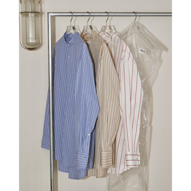 2022FW★新品未使用★TODAYFUL Stripe Over Shirts サックス