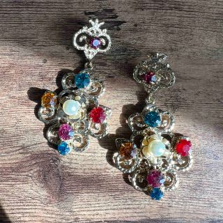 パール×ビジュー　ピアス(ピアス)