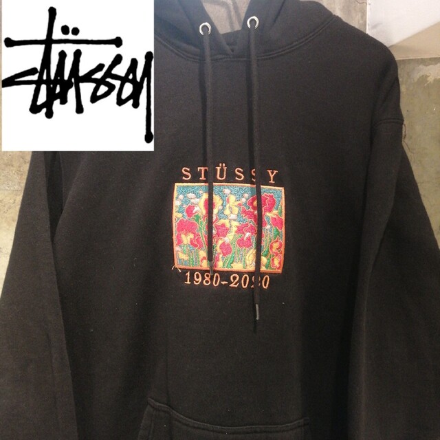 【ゆるだぼ 新作刺繍】STUSSY ステューシ　フラワーパーカー　ワコマリア