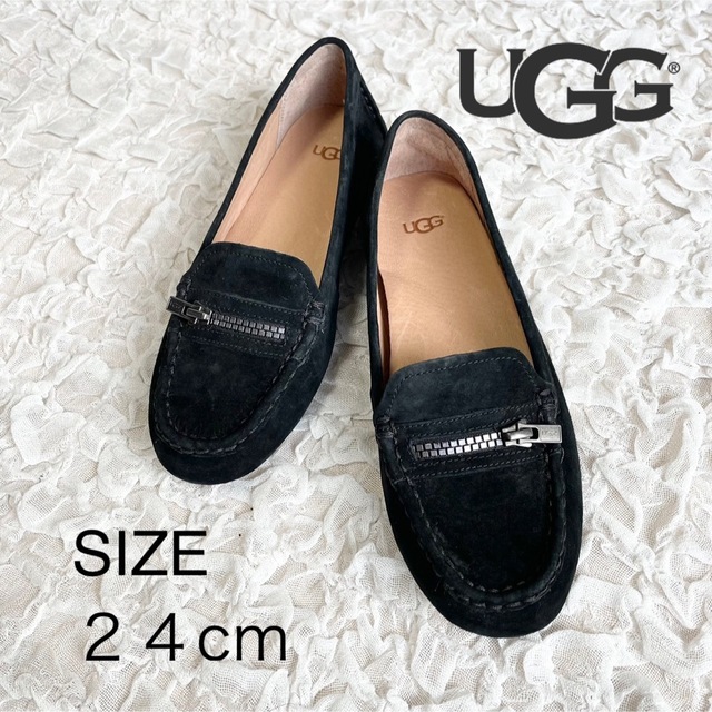 新品未使用】 UGG アグ フラットシューズ スリッポン ブラック 24cm