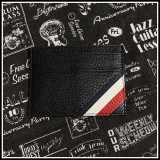 トミーヒルフィガー(TOMMY HILFIGER)の牛革　レザーカードケース ブラック　TOMMY HILFIGER(名刺入れ/定期入れ)