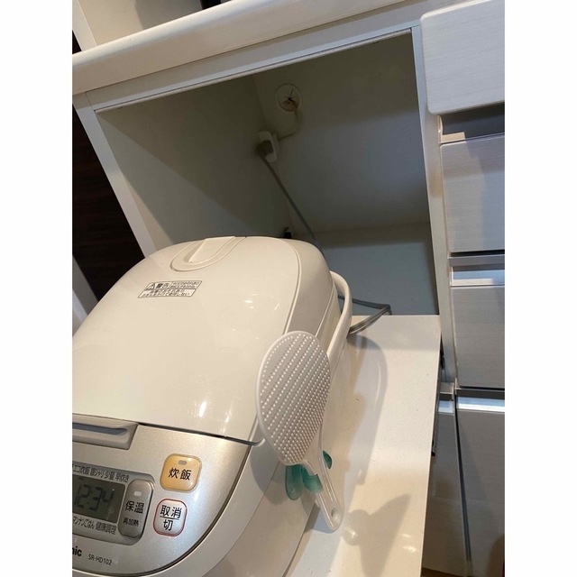 松田家具 食器棚 幅118㎝ ホワイト カップボード キッチンボード 70