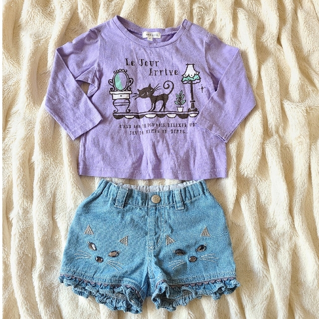 ANNA SUI mini(アナスイミニ)の猫好きANNA SUI mini 3can4onセット キッズ/ベビー/マタニティのキッズ服女の子用(90cm~)(パンツ/スパッツ)の商品写真