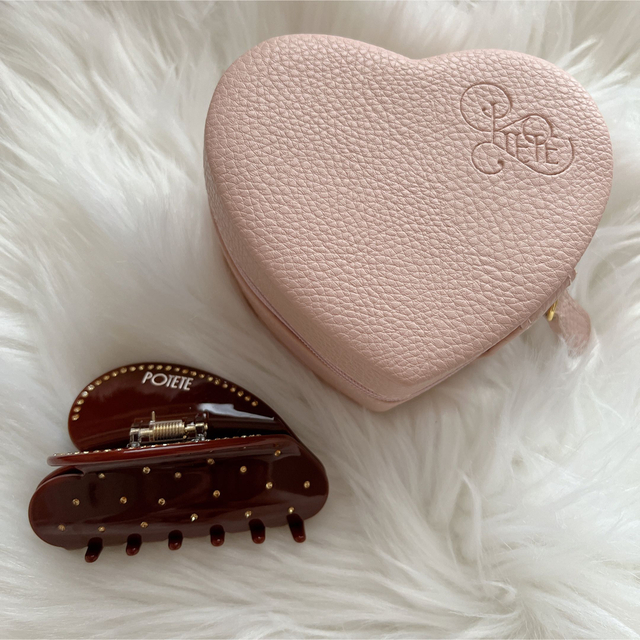 柔らかな質感の POTETE ポテテ Heart Clip クリア ハート クリップ