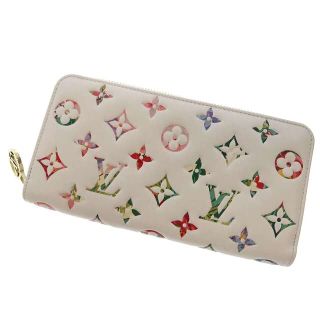 ルイヴィトン(LOUIS VUITTON)のルイヴィトン 長財布 モノグラム/ラムレザー ジッピー・ウォレット M81694 LVガーデン 白 マルチカラー(財布)