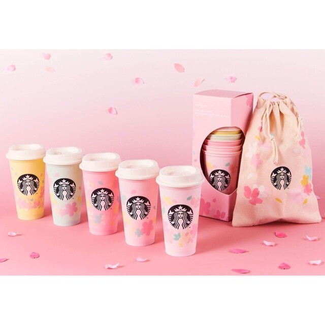 Starbucks(スターバックス)のSAKURA2020リユーザブルカップ&バッグ 473ml インテリア/住まい/日用品のキッチン/食器(食器)の商品写真