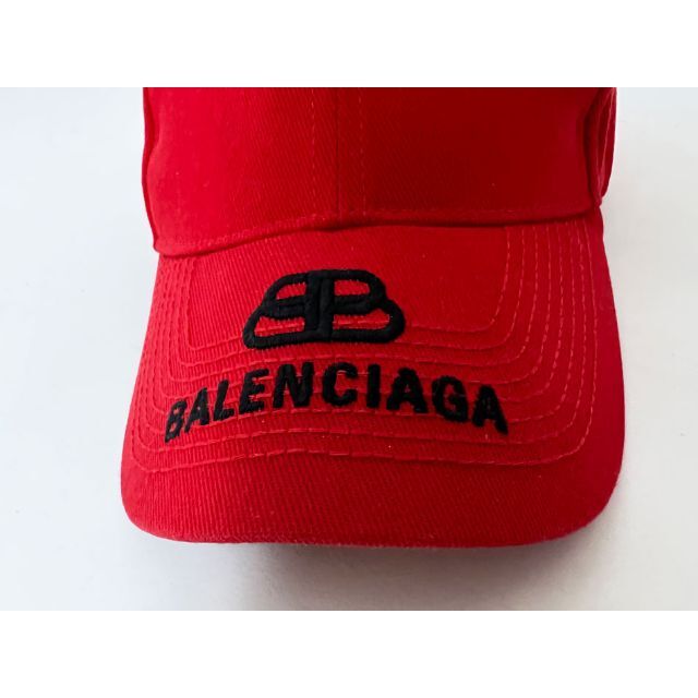 バレンシアガ キャップ ロゴ コットン サイズL 577548 BALENCIAGA 帽子 レッド