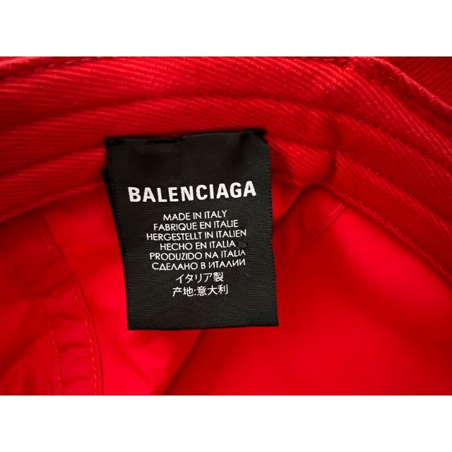 Balenciaga(バレンシアガ)のバレンシアガ ベースボール キャップ 帽子 レッド Lサイズ 577548 レディースの帽子(キャップ)の商品写真