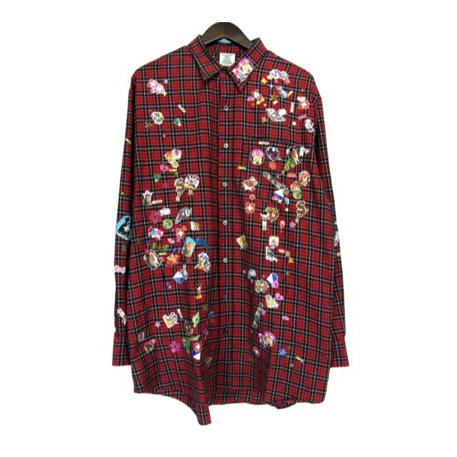 くらしを楽しむアイテム VETEMENTS - Sticker-Printチェックシャツ