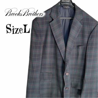 名作☆Brooks Brothers ブラックウォッチ柄 サイズL ジャケットダーク