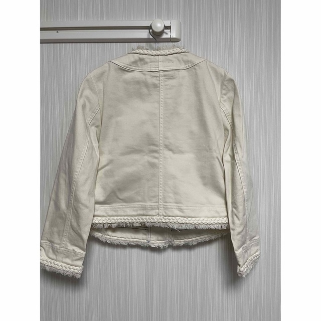 Moname(モナーム)のモナーム ノーカラー デニムジャケット Moname レディースのジャケット/アウター(Gジャン/デニムジャケット)の商品写真