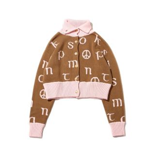 atmos pink - アトモス ピンク atmos pink ビッグネック 総柄カーデ （BROWN）