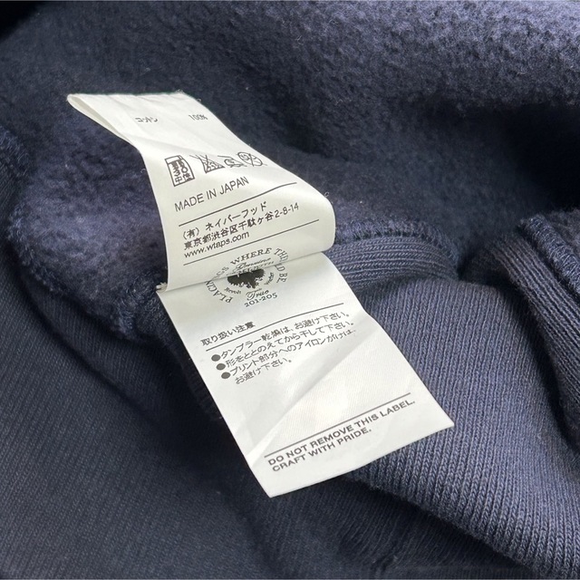 W)taps - WTAPS ビッグロゴ スウェットパーカー ネイビー 裏起毛