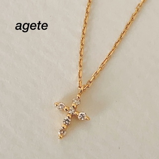 agete - agete アガット 18金ダイヤモンドネックレス