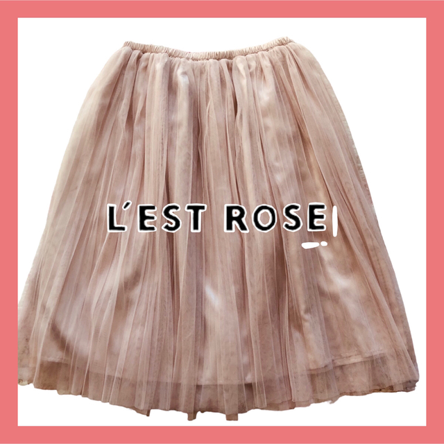 L'EST ROSE(レストローズ)の【新品】レストローズ プリーツレースチュールスカート スカート チュールスカート レディースのスカート(ひざ丈スカート)の商品写真