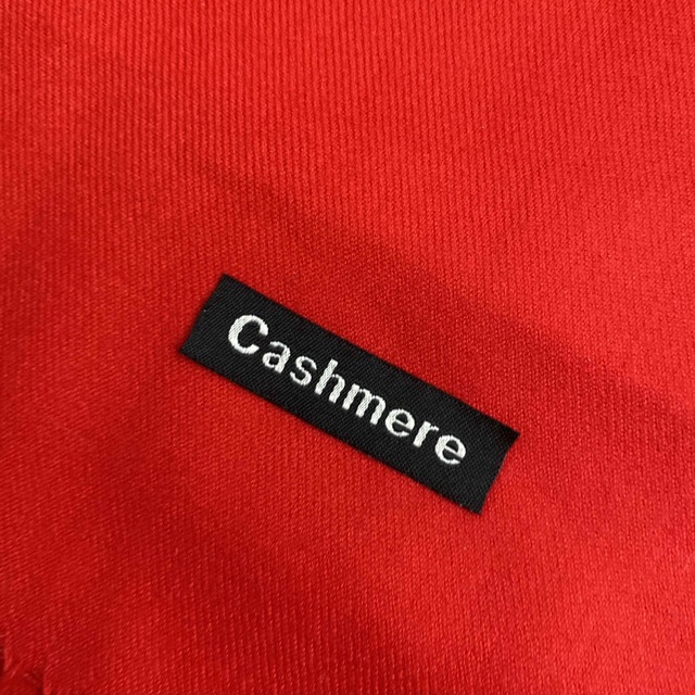Cashmere レッドストール🧣 レディースのファッション小物(ストール/パシュミナ)の商品写真