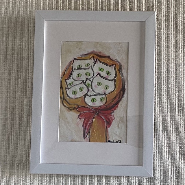 絵画。原画【A bouquet of lovely cats】05 | www.jurnaluljuridic.md